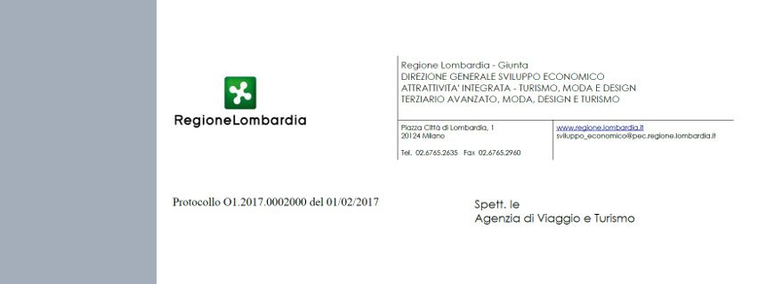 Fondo di Garanzia: la regione Lombardia scrive alle Agenzie di Viaggio e Turismo